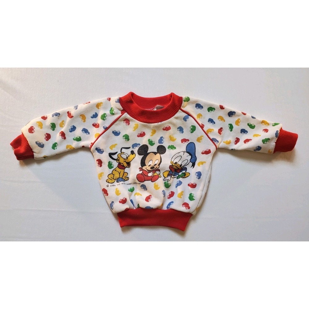 Vintage 80s Disney Baby By Confetti Knits Sweater Size Newborn To 6 Months Stain